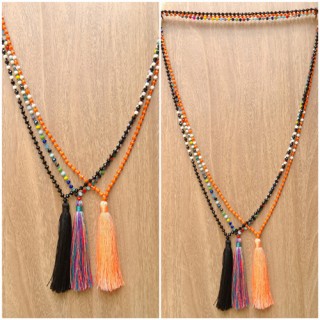 fashion necklace tassels bead crystal mix colorful wholesale alot free shipping